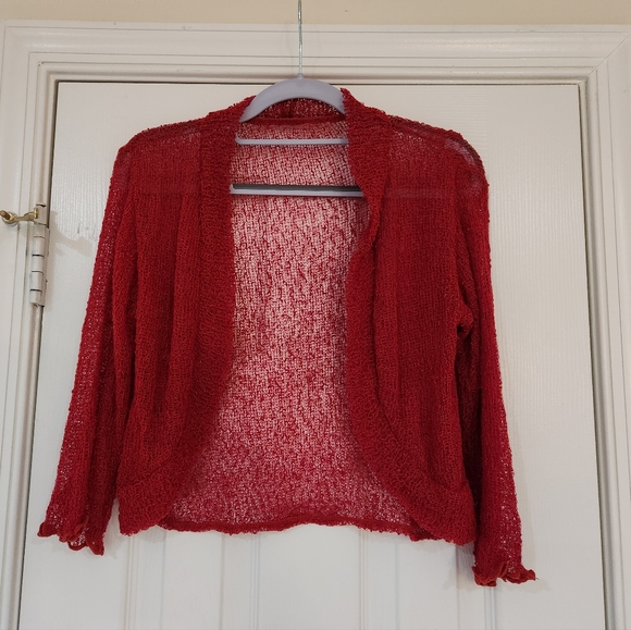 Sheer Shug Cardigan Cropped Bolero Jacket by Bali - Picture 1 of 3